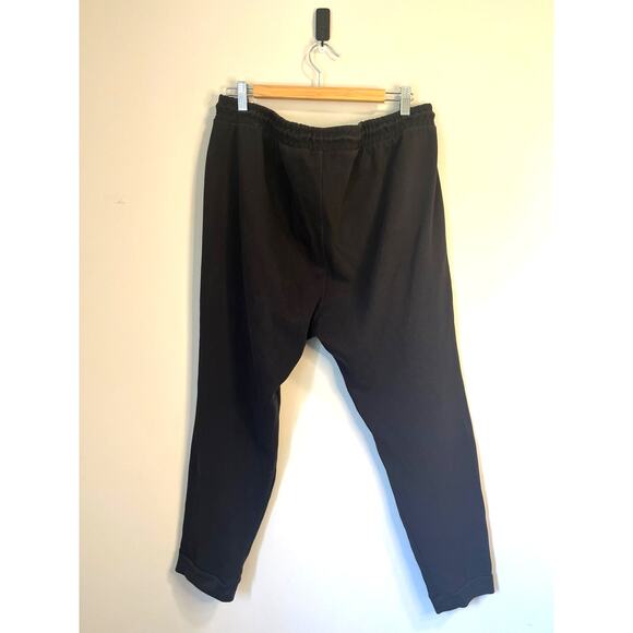 BOSS Hugo Boss COTTON TRACKSUIT BOTTOMS w/CURVED LOGO Black Medium Weight sz 3XL - Picture 5 of 13